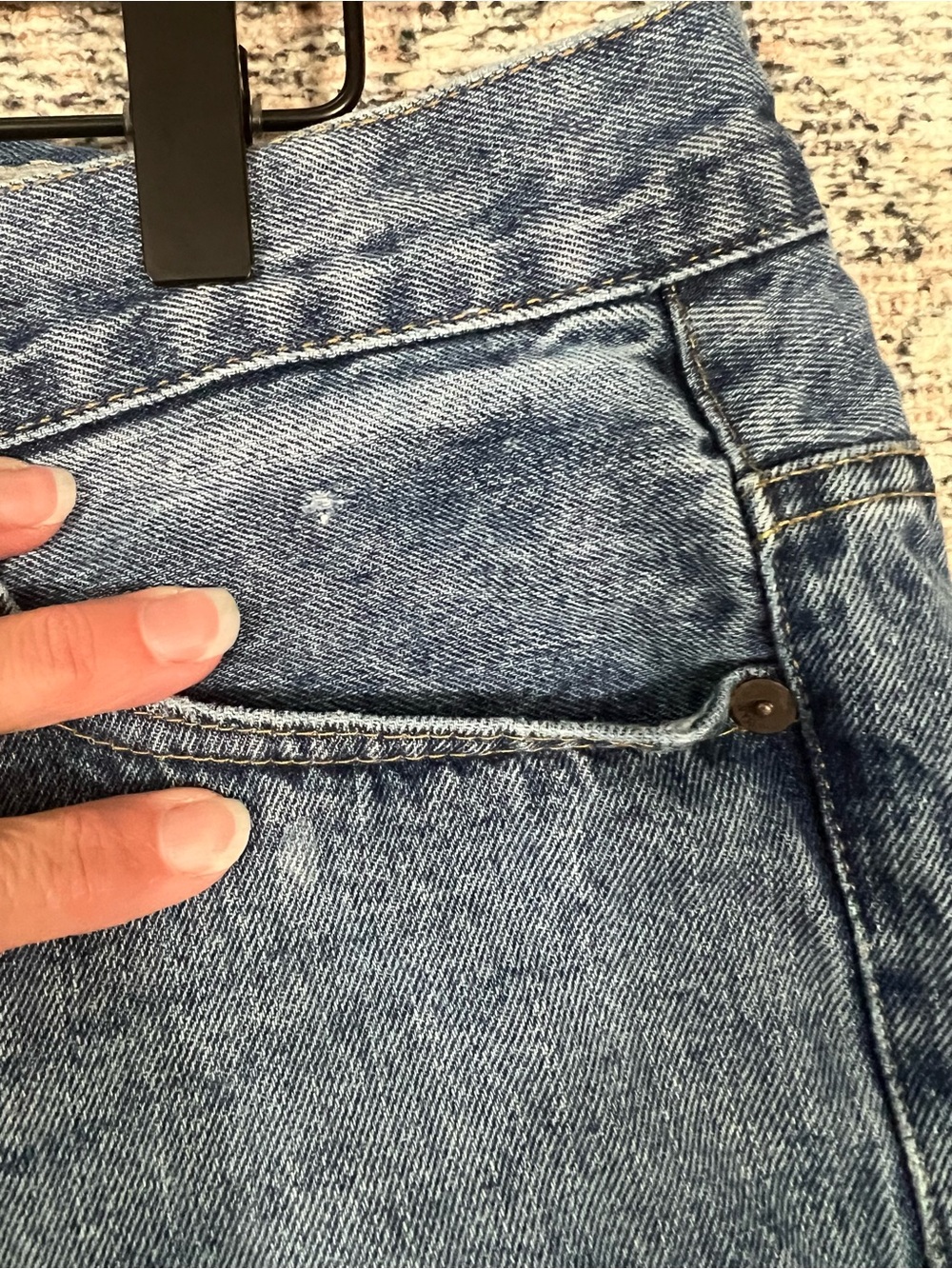 Aeropostale Mens Cut Off Jean Shorts Denim 34 Frayed Hem 100% Cotton - Picture 4 of 10